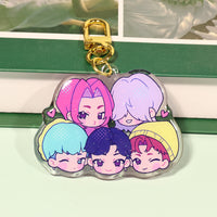 Custom Double Sided Glitter Keychain