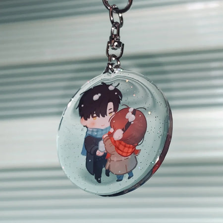 Custom double sided crystal keychains