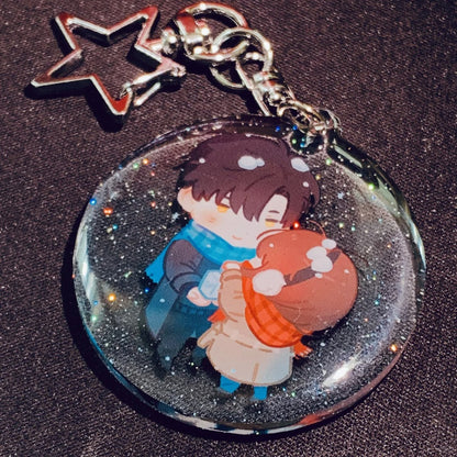 Custom Epoxy Glitter Keychain