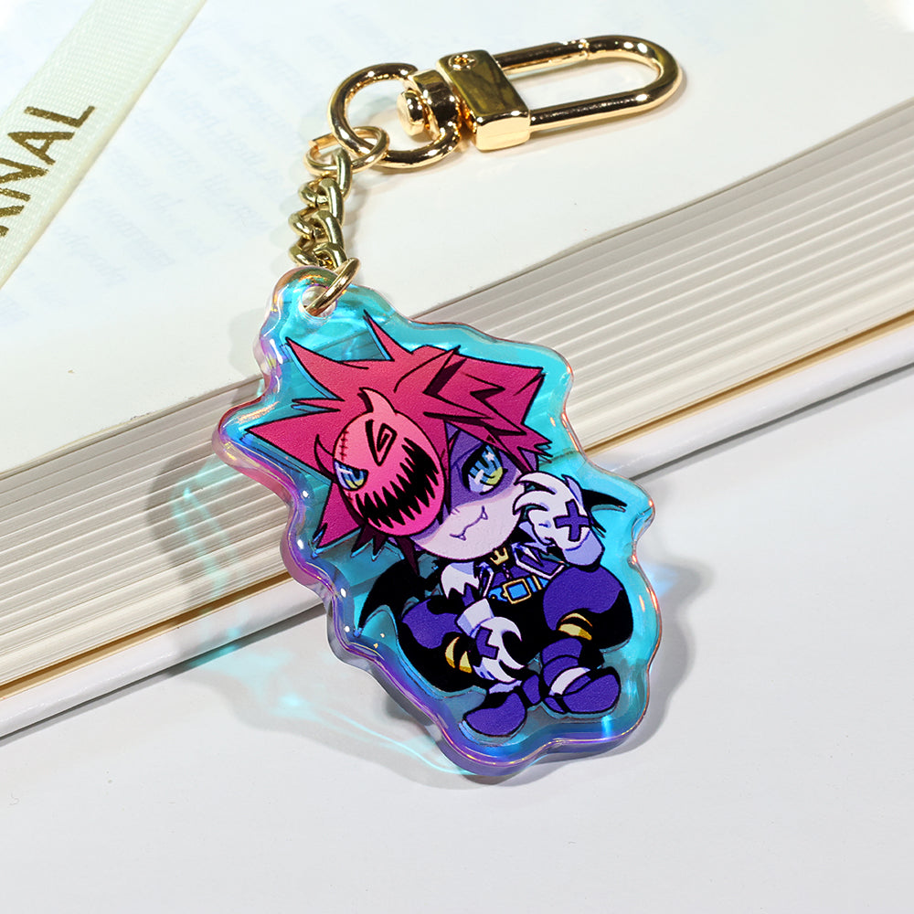 Custom Rainbow Crystal Arc Acrylic Keychain | Accrymee