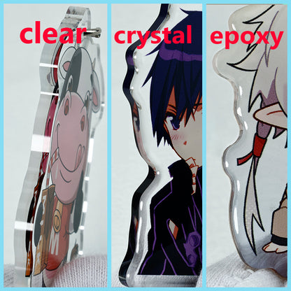 Custom double sided crystal keychains