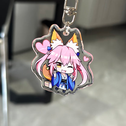 Custom double sided crystal keychains