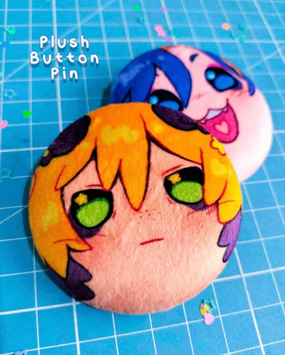 Custom Plush Button Pins（ Round Badges）